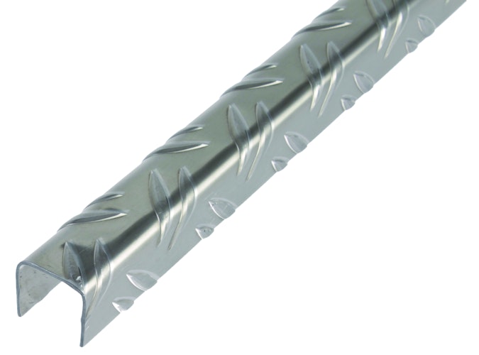 Alberts® U-Profil, Riffel-Prägung, Alu, versch. Größen