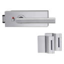 Vorschaubild Griffwerk PURISTO S -Edelstahl matt Ganzglastürbeschlagset -3-teiliger Bandsatz -mit Griff LUCIA -EM -smart2lock