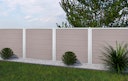 GroJa Viento Designzaun  Sondermaß Element mit Rahmen Silber