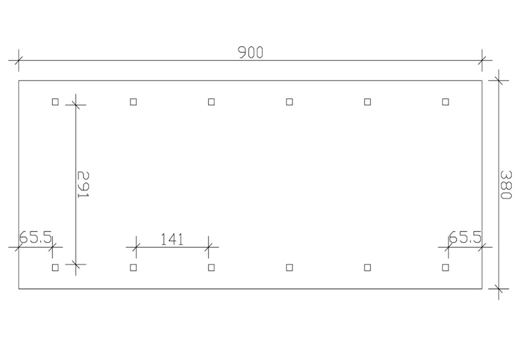 Skan Holz Wallgau - Satteldach Einzelcarport Breite 380 cm