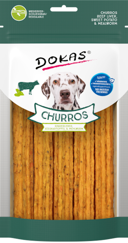 Dokas Hund Churros Rinderleber & Süßkartoffel 150g