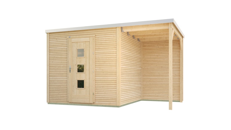 Weka Designhaus 413 A 45 mm inkl. 150 cm Anbau