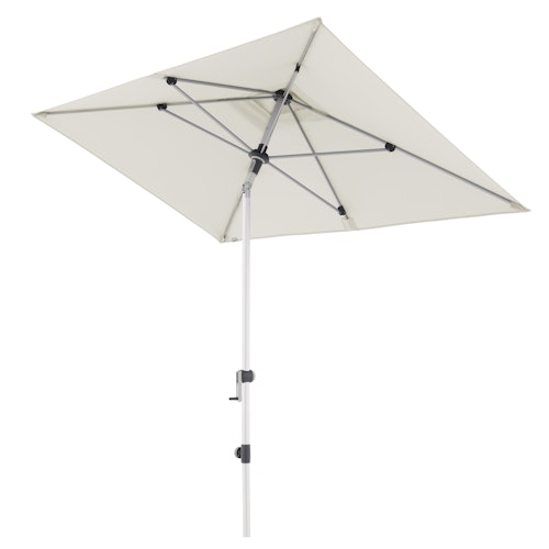 doppler Mittelmastschirm EXPERT 220 x 140 Auto-Tilt, Aluminium Silber / 100 % Polyester 180 g/m²
