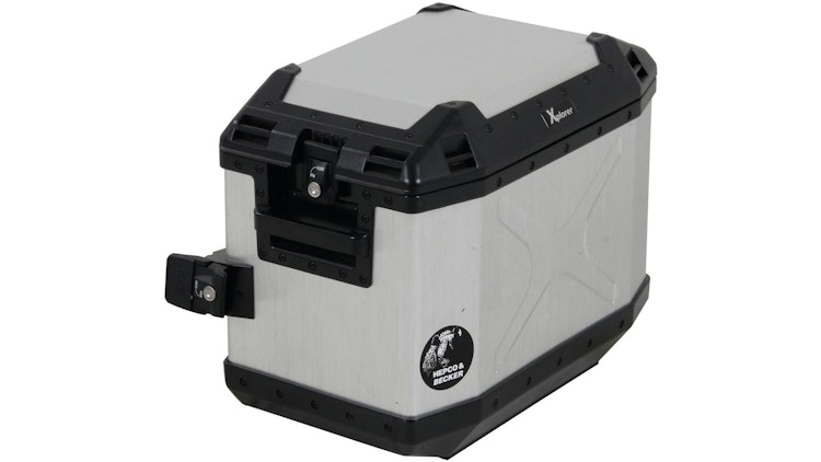 Hepco & Becker Koffer links, silber, HEPCO & BECKER Koffer "Xplorer" 40 l Inhalt