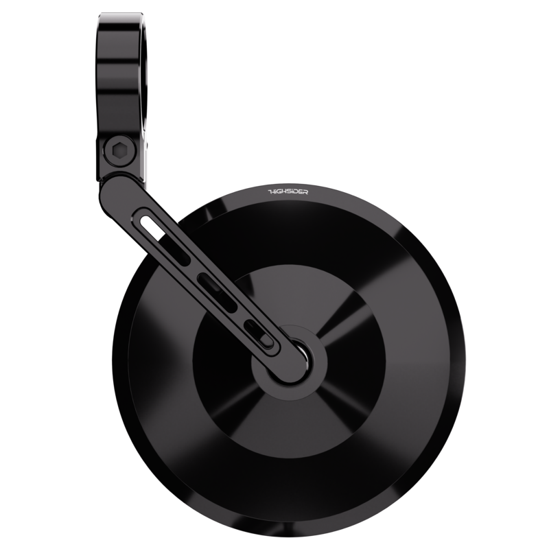 HIGHSIDER pro Lenkerendenspiegel Montana 2 Schwarz Kurz (1Stck.)