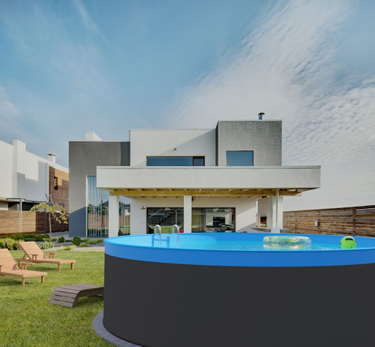 Summer Fun Rundform Aufstellbeckenset Acapulco Anthrazit Ø450x90cm (SW0,3 IH 0,2) overlap