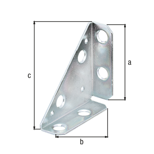 Alberts® Eckplatte, sendzimirverzinkt, Schenkellängen 50 mm, Breite 70 mm 337254