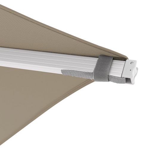 doppler Pendelschirm EXPERT 300 x 300 cm, Aluminium Silber / 100 % Polypropylen 220 g/m²