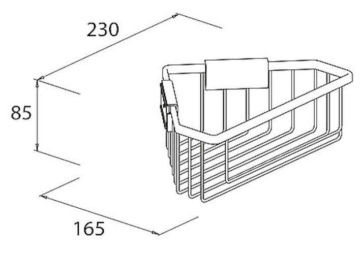 Bravat Eck-Duschkorb London, chrom