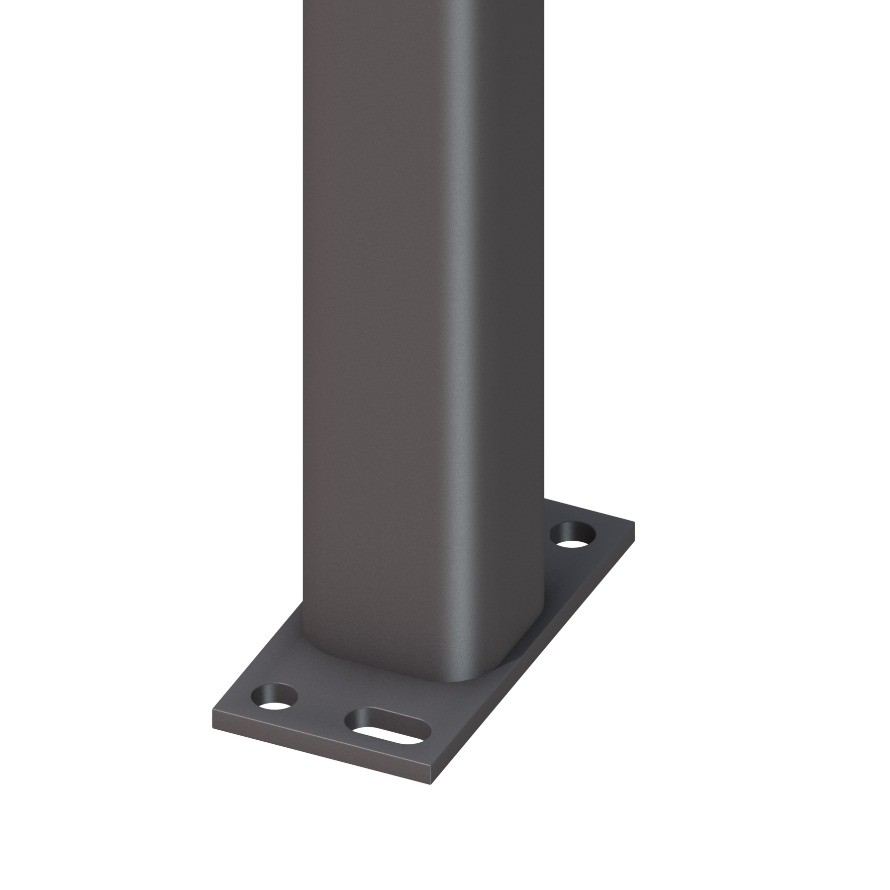 TraumGarten Metallpfosten 70x70 mm-Aufschr-1050-anthrazit