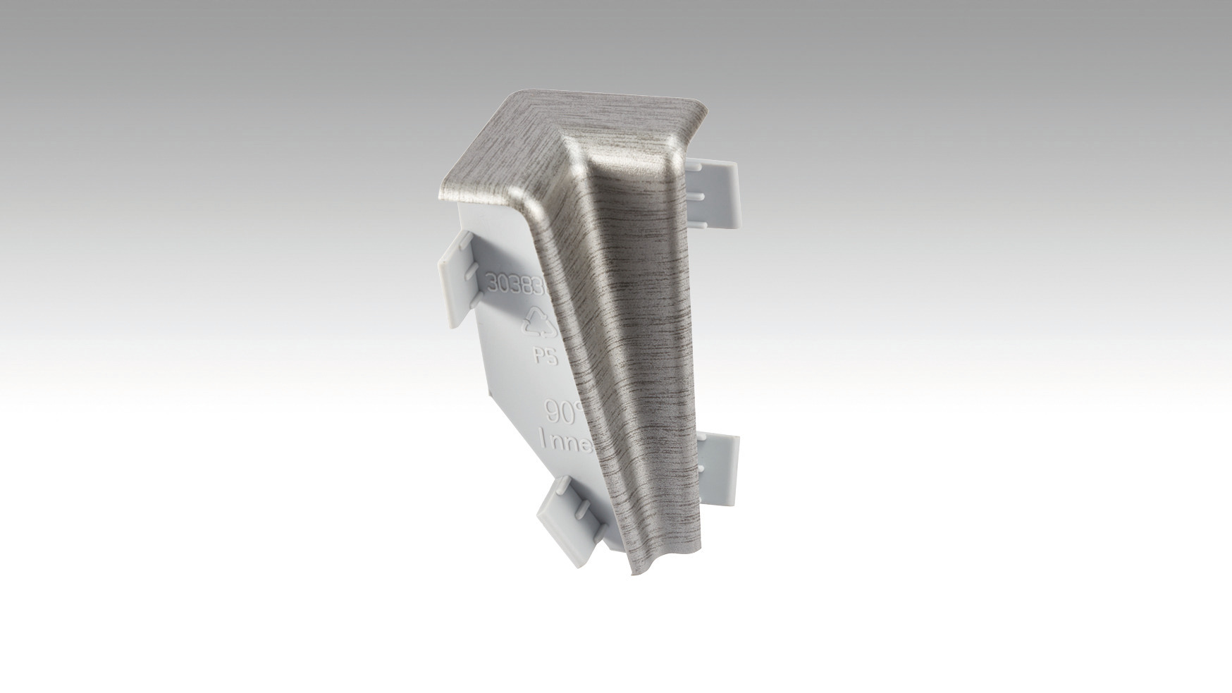 Thumbnail - MEISTER Innenecken Fußleiste Profil 3PK (4 Stk./VPE)  Edelstahl-Optik 2002