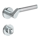 Vorschaubild Griffwerk CORINNA Schraubtechnik GK4 -Chrom/Edelstahl Rosettengarnitur -Schraubt. -WC -TS 40-45mm