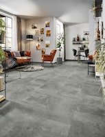 KWG Antigua stone Hydrofix Shell grey Microfase Designvinyl Fertigfußboden 62x45 cm