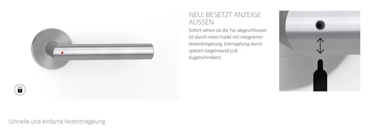 Griffwerk Türgriff smart2lock 2.0 LORITA Klipptechnik -Edelstahl matt Griffpaar mit Drückerrosetten