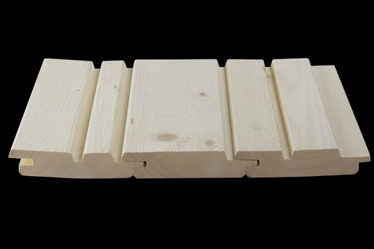 mocoPinus Fassade PINUFLEX mit Nut symetrisch 27 x 119 mm Nordische Fichte VE 4 Stk.