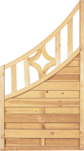 T&J OLYMP Sichtschutz-Serie Doppelbogen Abschluß 90 x 160/90 cm