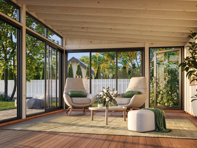 Palmako Glashaus Saga 23,3 m² Slide