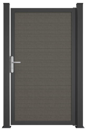 GroJa BasicLine Nova Einzeltor Universal Rahmen Alu Anthrazitgrau 1000 x 1800 mm