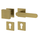 Vorschaubild Griffwerk Wechselgarnitur VAYA 291 AVUS fast2fix Fast2Fix  Rosetten eckig Knopf SQUARE Gold matt R