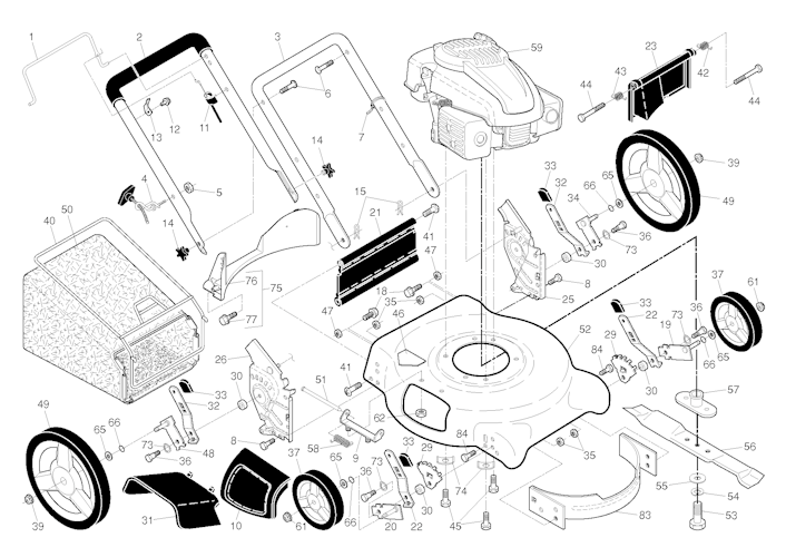 Husqvarna Rasenmäher gelegentliche Nutzung 7021 KP, 96133001701, 2012-03