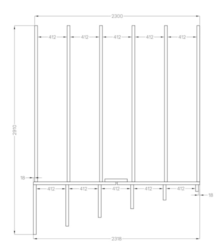 Bertilo Gartenhaus Concept Office - 18 mm