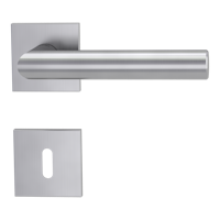 Griffwerk VAYA 128 LUCIA fast2fix Fast2Fix GK3 Rosetten eckig Buntbart Edelstahl matt