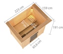 Vorschaubild Karibu Woodfeeling Sauna Selena - 38 mm Massivholz Aktionssauna inkl. gratis Sauna-Zubehörset im Wert von 234,94 €