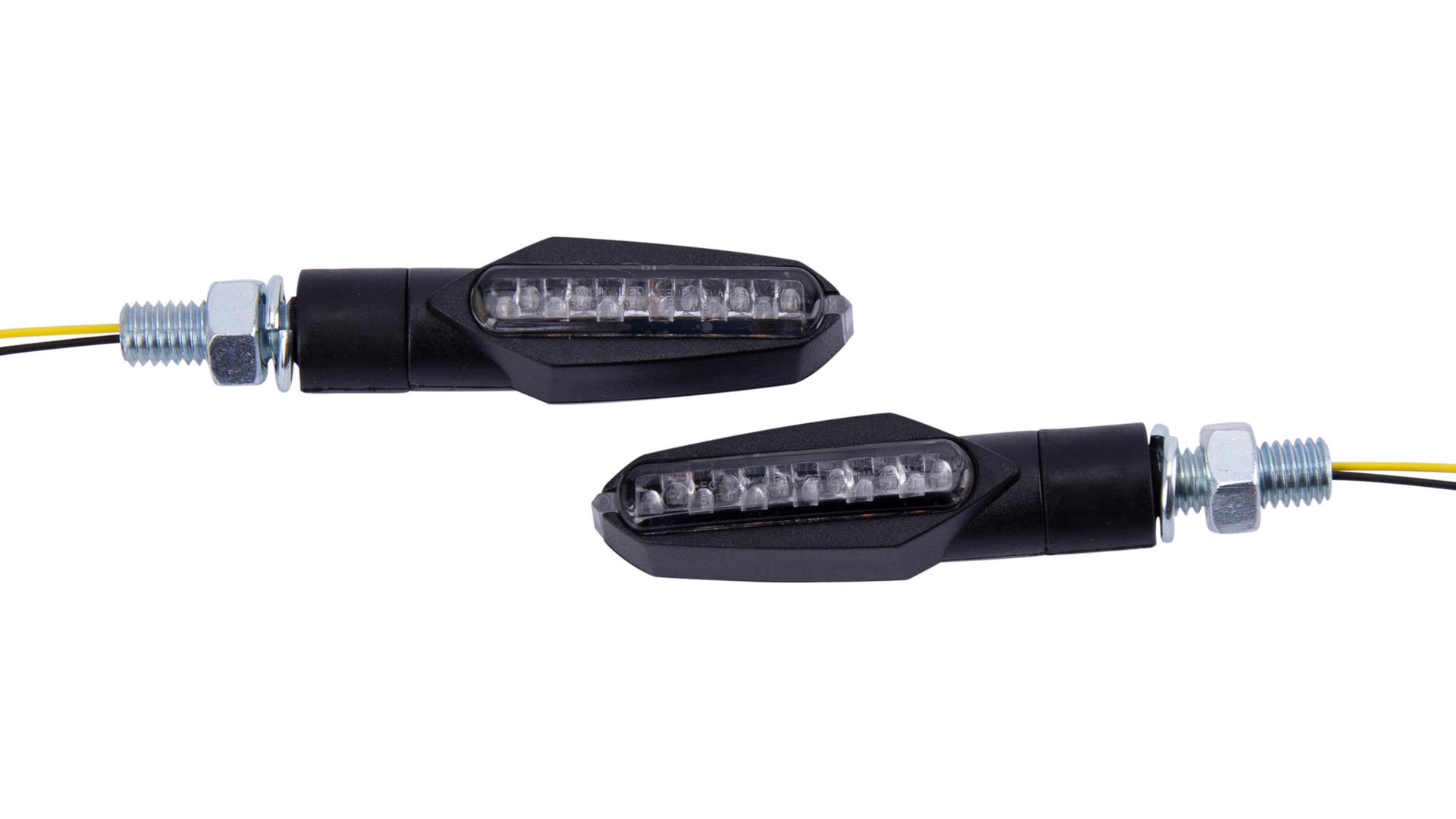 Spec X LED-Blinker Line Schwarz 20 mm Lang Paar