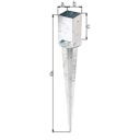 Vorschaubild Alberts® Einschlaghülse 900mm mit verstellbarem Topf für verschiedene Pfostenstärken