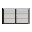 Vorschaubild GroJa BasicLine Premium Doppeltor Rahmen Aluminium Anthrazitgrau 3000 x 1800 mm