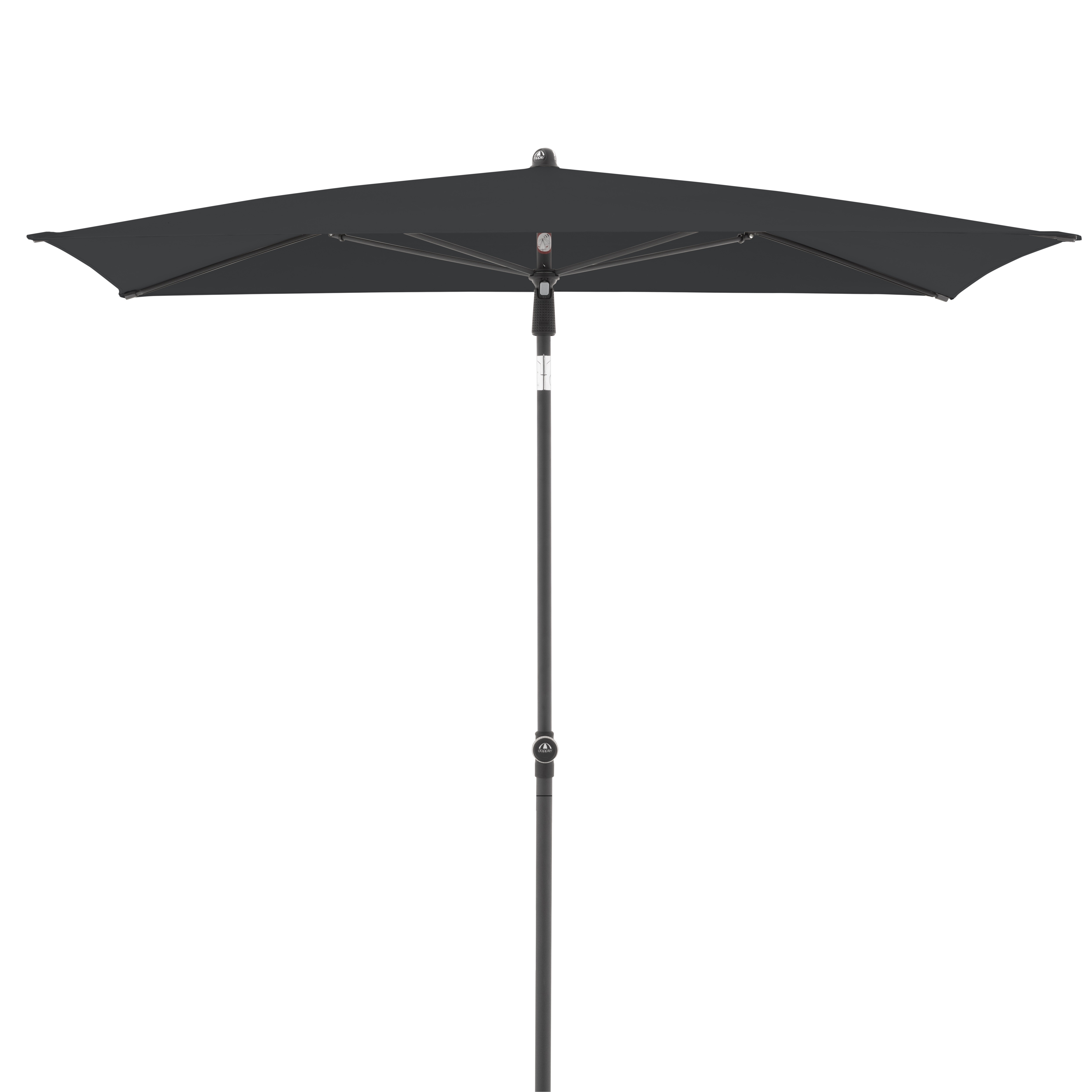 doppler Mittelmastschirm ACTIVE 200 x 120 Green Edition, Stahl Anthrazit / Polyester 180 g/m² Anthrazit