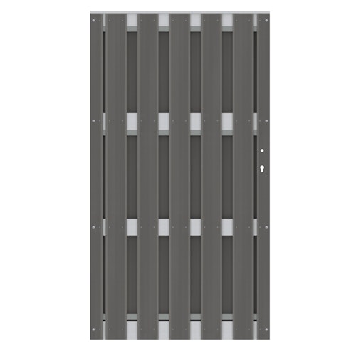 TraumGarten Jumbo WPC Alu-Design Einzeltor 980 x 1790 mm