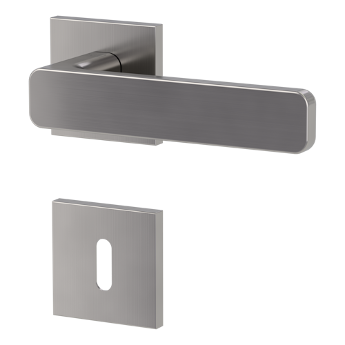 Griffwerk VAYA 265 MINIMAL MODERN fast2fix  Fast2Fix Rosetten eckig Buntbart Samtgrau