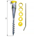 Vorschaubild Alberts® Einschraub-Bodenhülse für Rohre 25-65 mm ⌀, fvz, Gesamtlänge 560 mm,VE 8 St. 610630