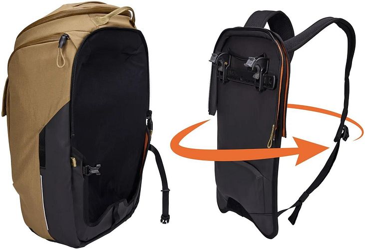 Thule Rucksack Paramount Hybrid Pannier hellbraun