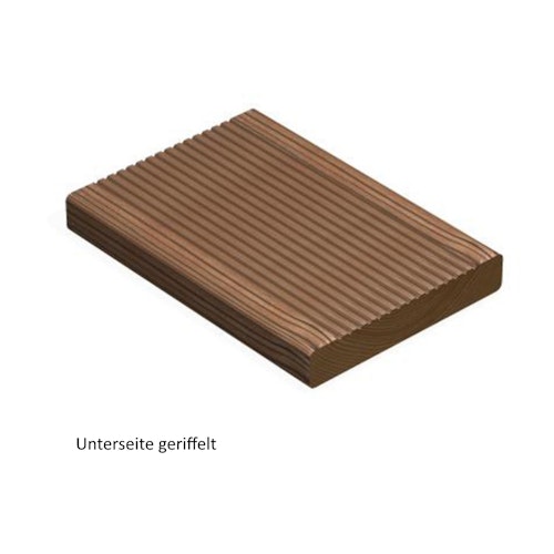 OSMO Terrassendiele Thermoholz Kiefer gebürstet/geriffelt - für SenoFix 25 x 140 mm