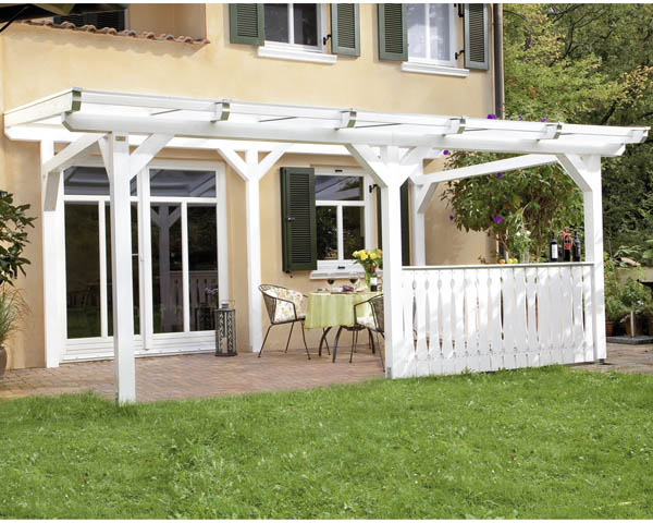 Skan Holz Sanremo aus Leimholz ohne Mittelpfosten Breite 434 cm freistehende Terrassenüberdachung