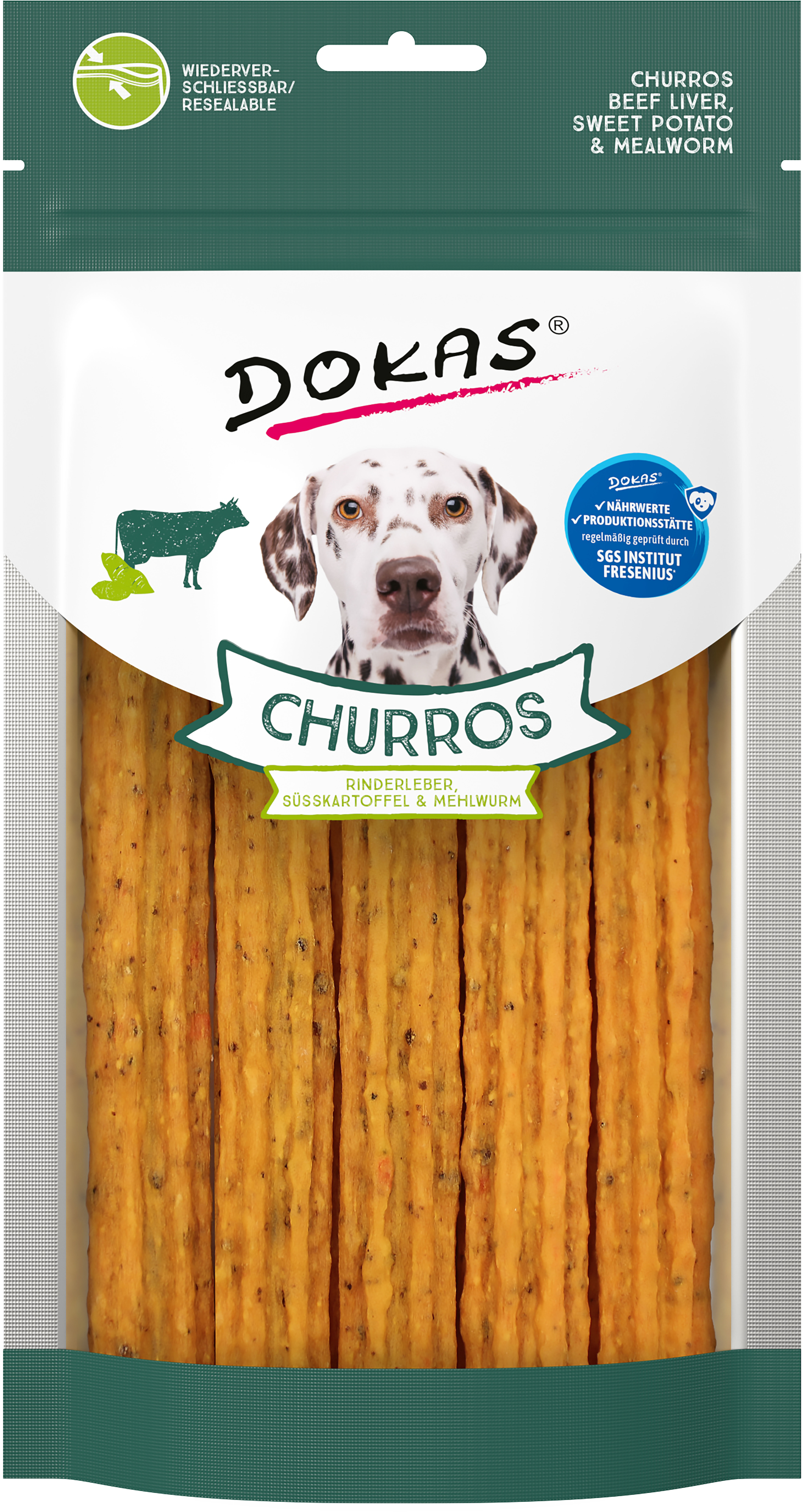 Dokas Hund Churros Rinderleber & Süßkartoffel 150g