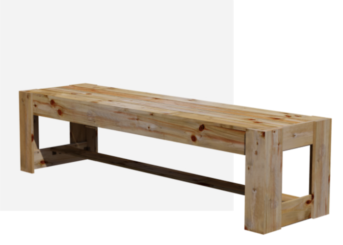  Ante Gartenmöbel-Set 2 inkl. 1 Tisch, 2 Hocker und 1 Bank