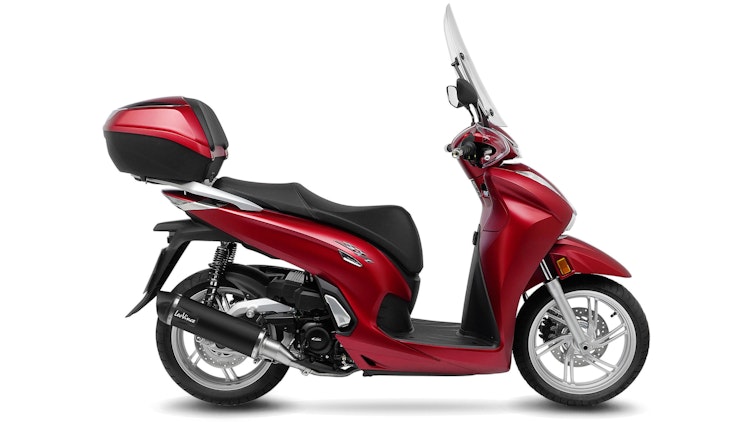 LeoVince SLIP-ON Edelstahl SBK NERO für HONDA ADV 350 / SH 350i mit Katalysator