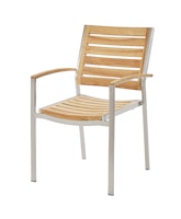 Diamond Garden Stapelstuhl TREVISO Edelstahl / Recycled Teak