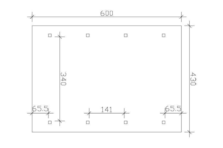 Skan Holz Wallgau - Satteldach Einzelcarport Breite 430 cm