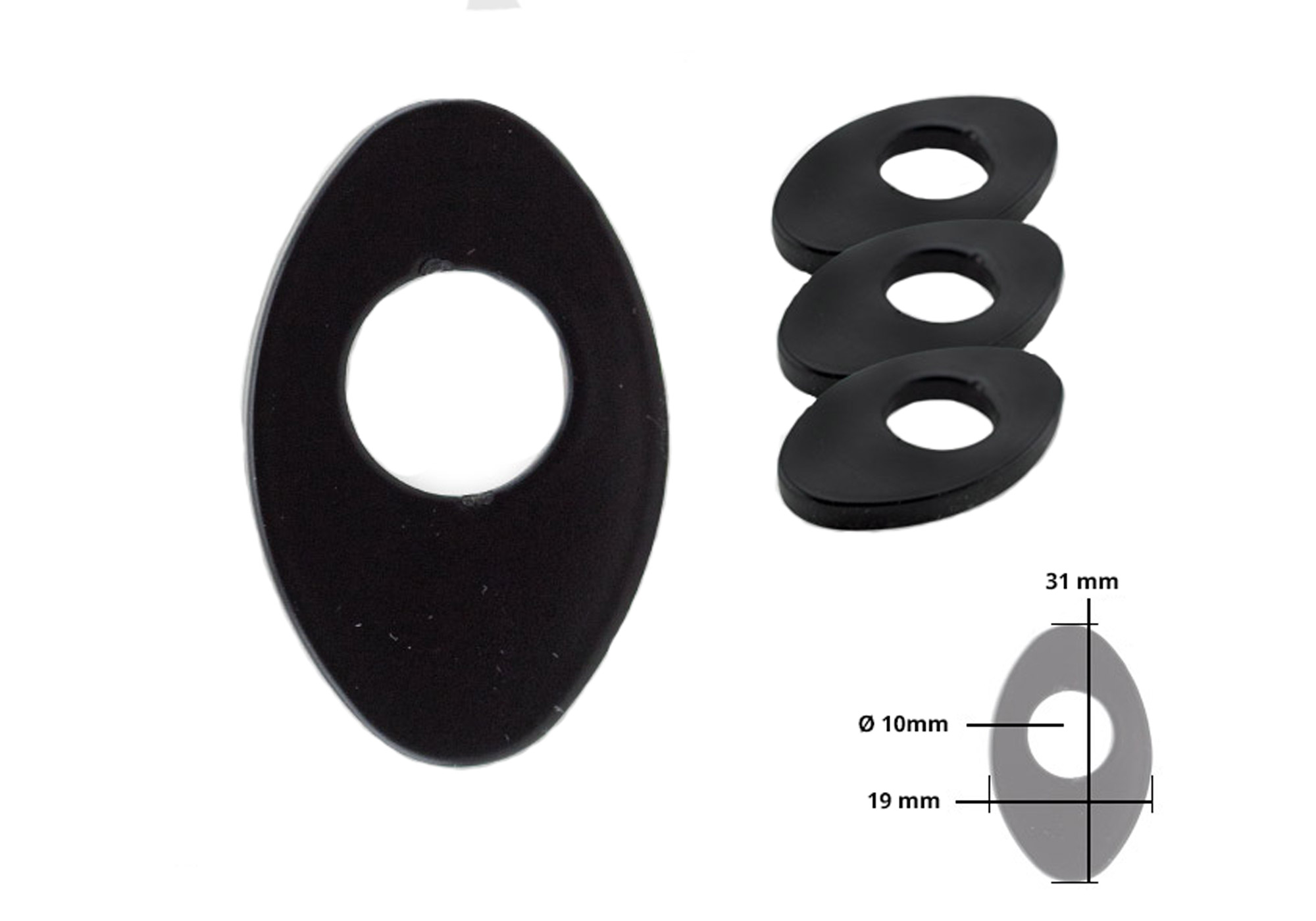 PROTECH Universal Indy Spacer für diverse KTM/MV/Husqvarna Modelle Spiegel & Blinker Schwarz für KTM 1290 Super Duke R, ...