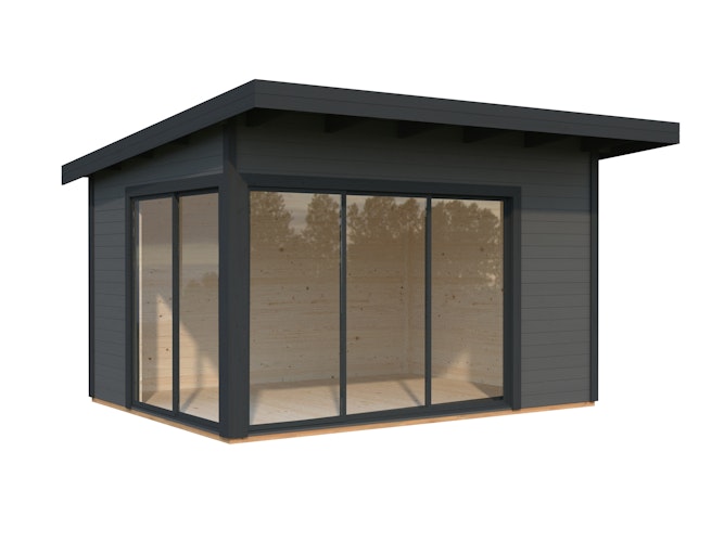 Palmako Gartenhaus Andrea 11,2 m² Slide Plus mit Isolierglas-Schiebetür - 44 mm