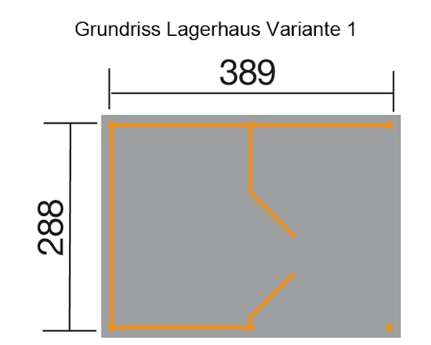Weka 20 mm Flachdachschuppen Lagerhaus 607 1