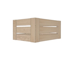 WWOO Holzkiste mit Handtuchhalter (geschraubt) für unter das Waschbecken (58 x 42 x 24 cm)