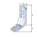 Vorschaubild Alberts® Zierwinkel, geprägt, galvanisch verzinkt dickschichtpassiviert, TxHxB 50x50x20 mm 337117