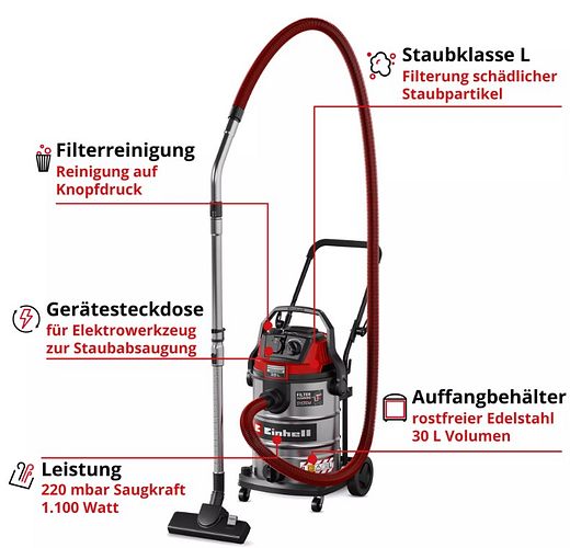 Einhell Nass-Trockensauger TE-VC 3080 SACL 2347440