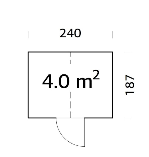 Palmako Gerätehaus Emilia 4,0 m² - 18 mm