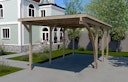 Vorschaubild Weka Einzelcarport 606 A mit Rundbogen